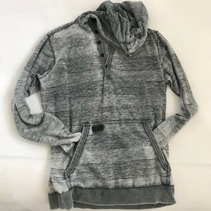 Grey detailed hoodie